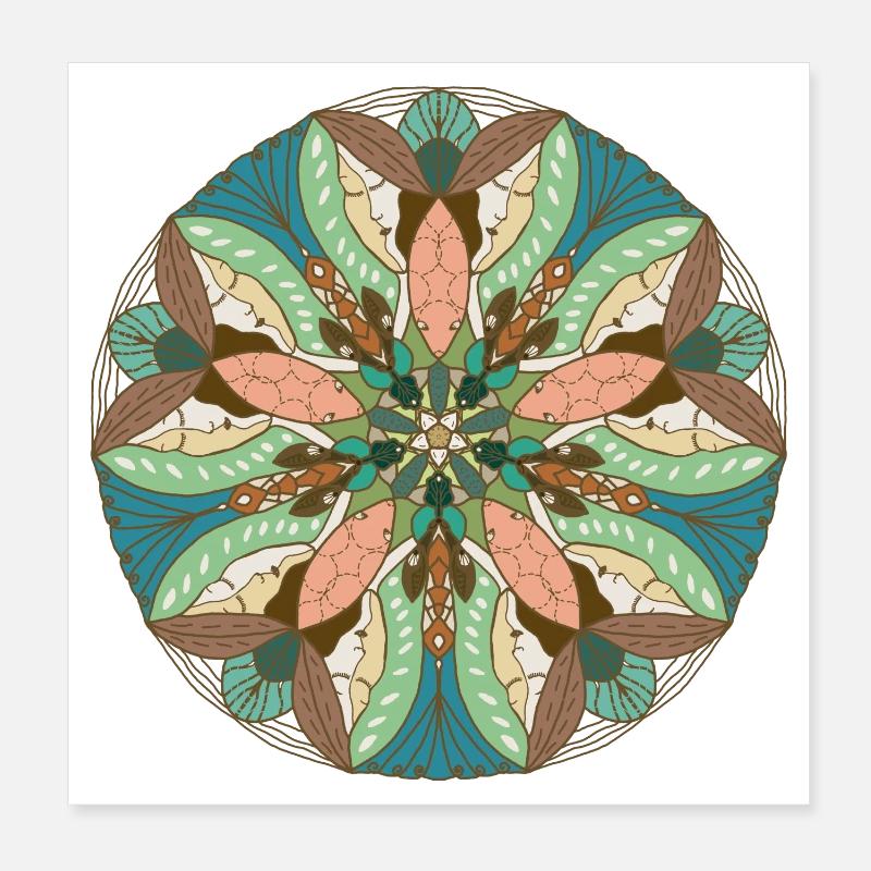 Poisson et Lune (Version II) Poster 20 x 20 cm