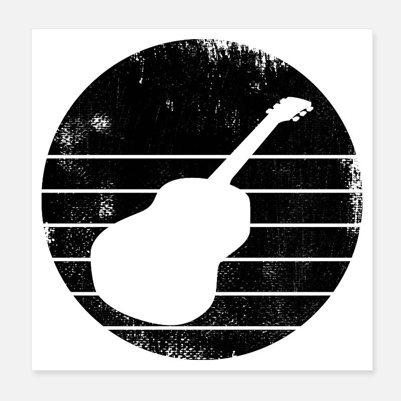 Guitar Poster 8" x 8" (20x20 cm)