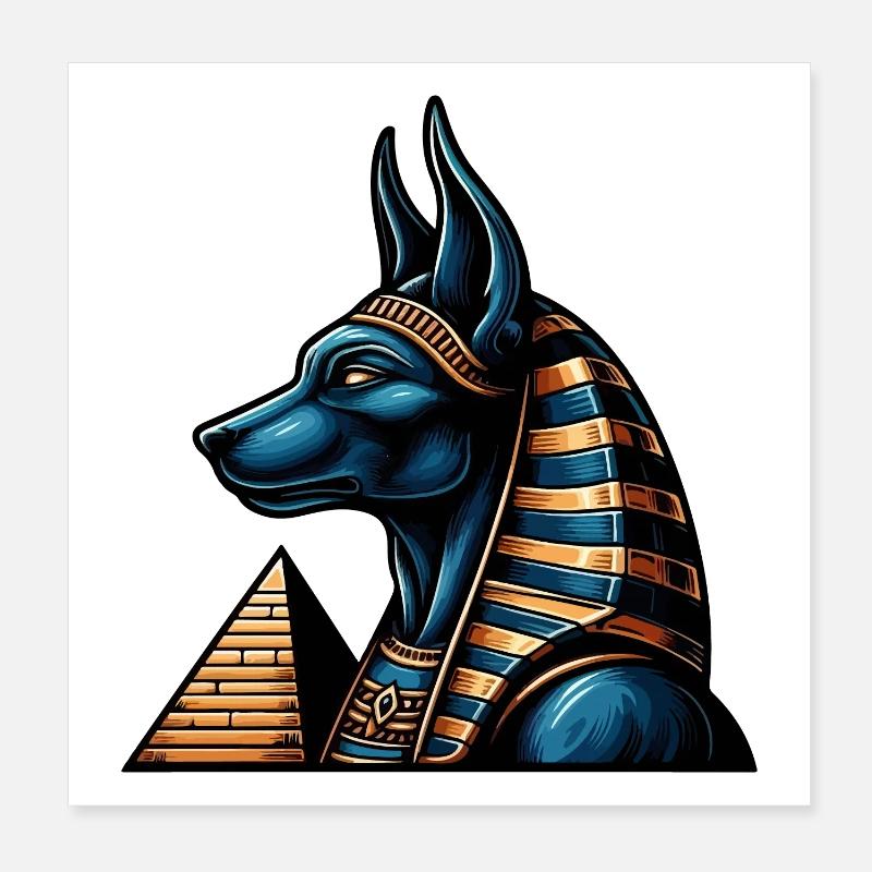 Anubis | Wächter der Gräber Ägypten Poster 20x20 cm