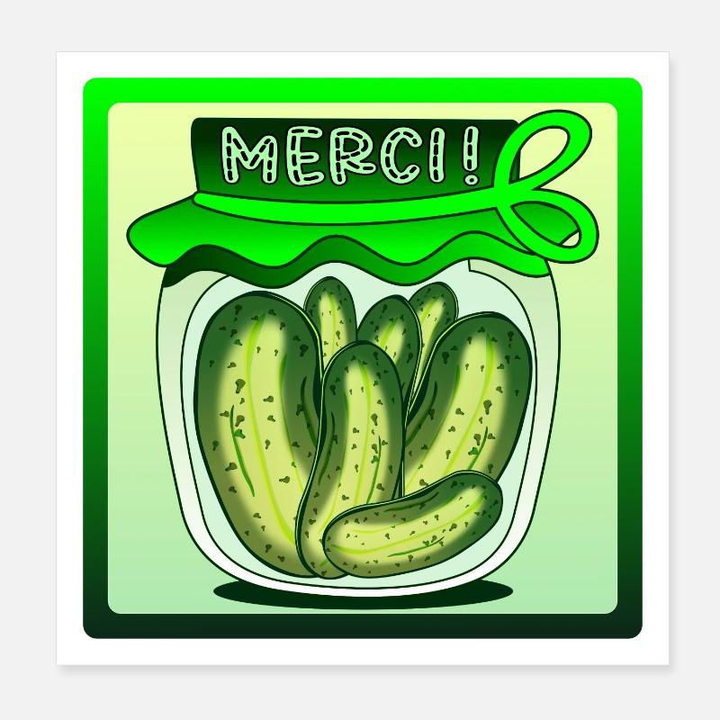 DANKE GURKENGURKEN Poster 20x20 cm