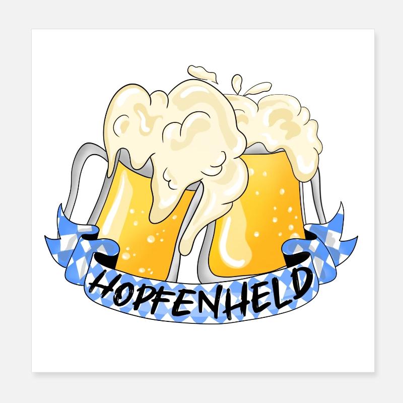 Prost! Bierheld Poster 20x20 cm