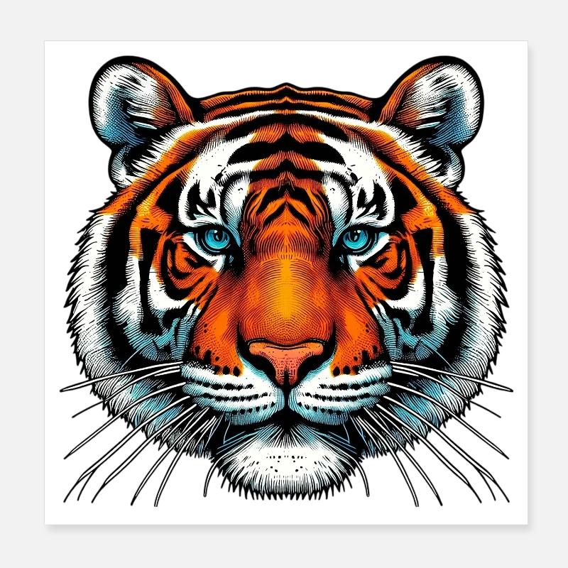 Tiger Poster 20x20 cm
