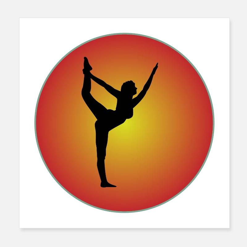 Silhouette Kreis Poster 20x20 cm
