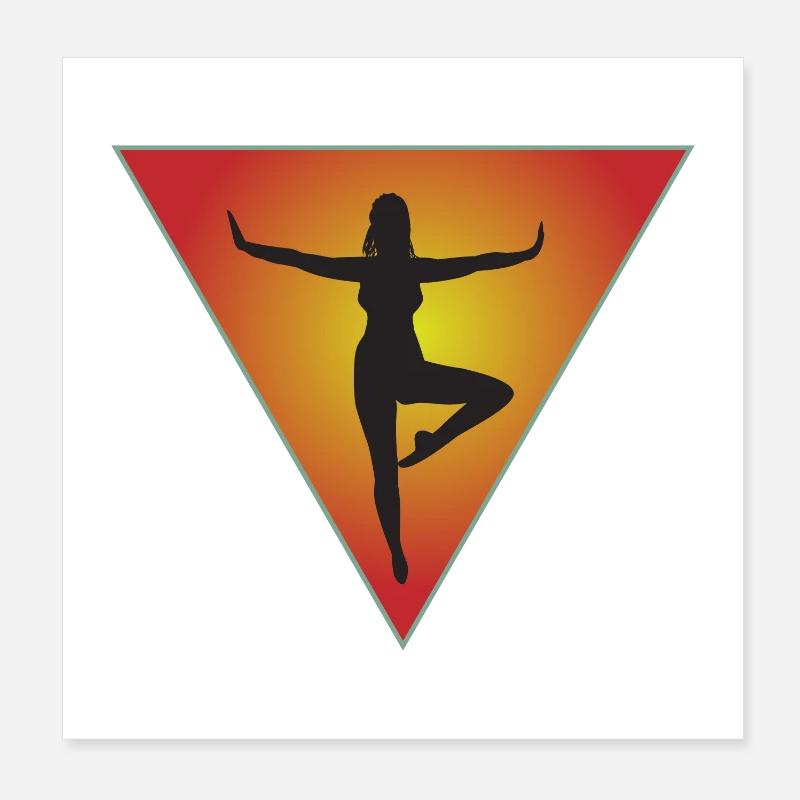 Silhouette Triangle Poster 20 x 20 cm