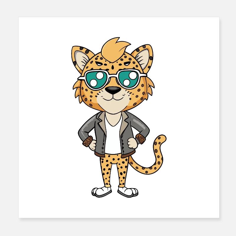 Australian Spotted Mist Funny Cartoon Kawaii Jacke Poster 8" x 8" (20x20 cm)