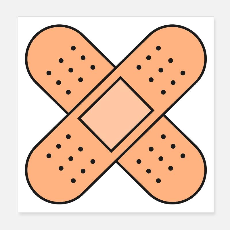 Gips-Kreuz Poster 20x20 cm