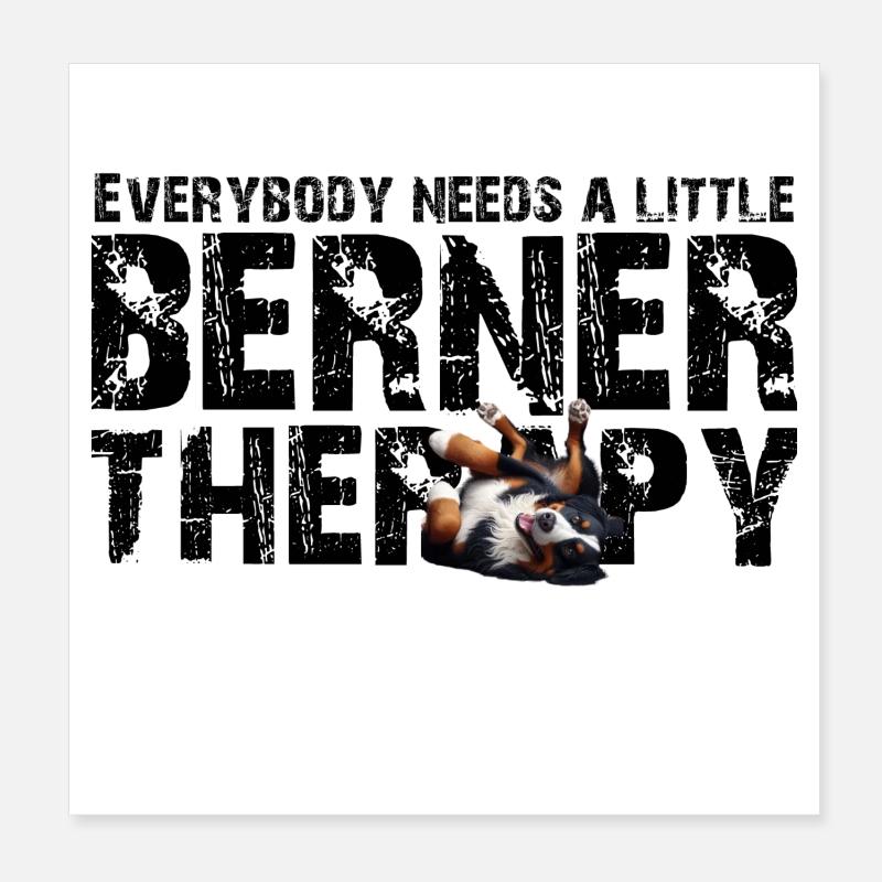 Bernese mountain dog Poster 8" x 8" (20x20 cm)