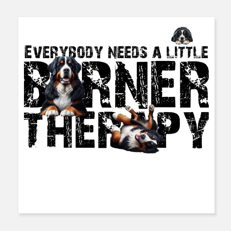 Berner Sennenhund Poster 20x20 cm