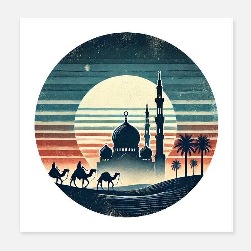 Conception de la ville mosquée de Marrakech Poster 20 x 20 cm