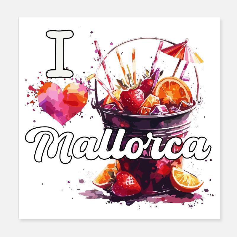 I love Mallorca gift Poster 8" x 8" (20x20 cm)