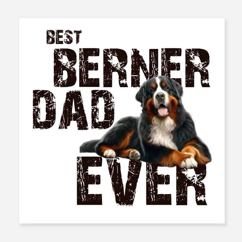 Bernese mountain dog Poster 8" x 8" (20x20 cm)