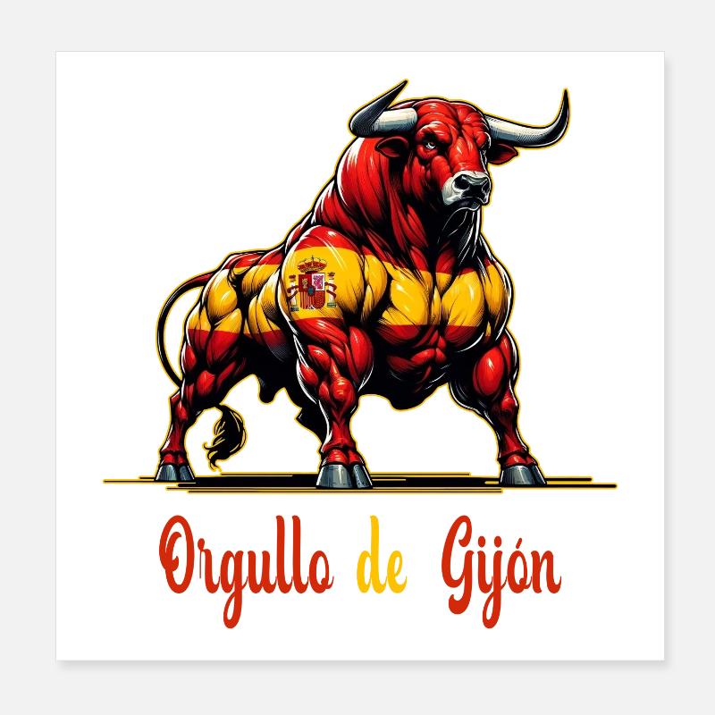 Le design du drapeau de Pride Gijón Poster 20 x 20 cm