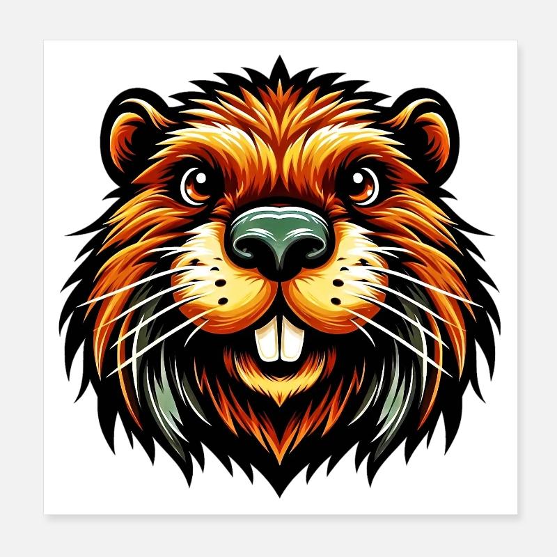 Castor Poster 20 x 20 cm
