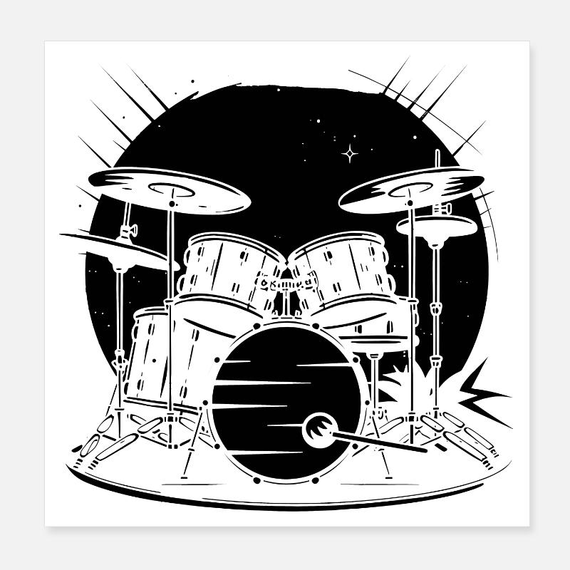 Graphiques de batterie Poster 20 x 20 cm