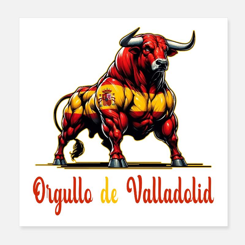 La fierté du design du drapeau de Valladolid Poster 20 x 20 cm