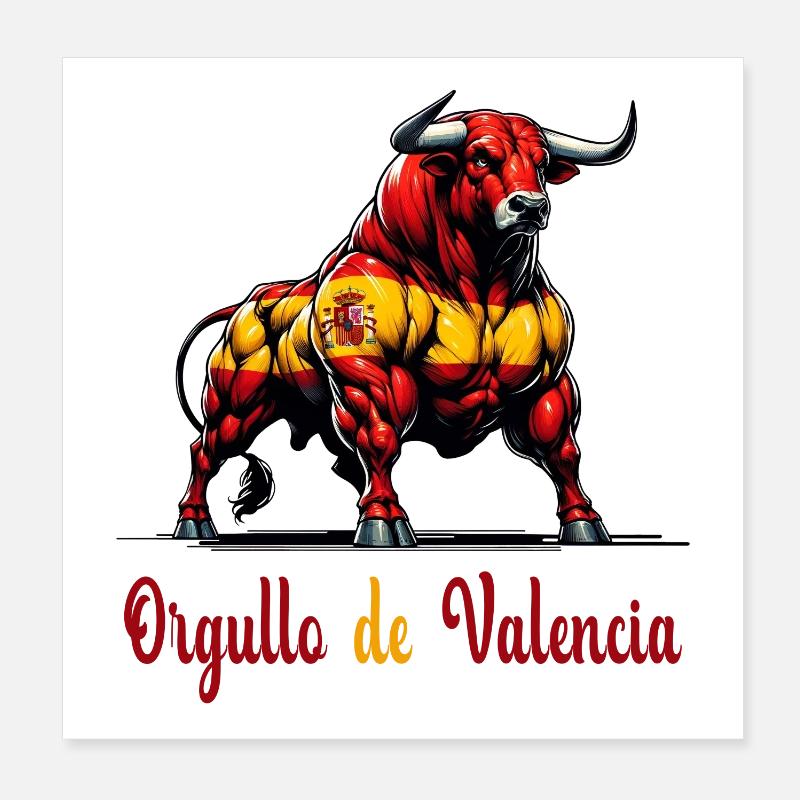 Le design du drapeau de la Fierté de Valence Poster 20 x 20 cm