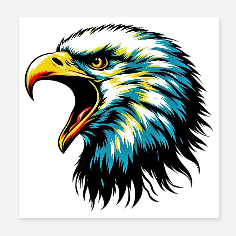 Eagle Poster 8" x 8" (20x20 cm)