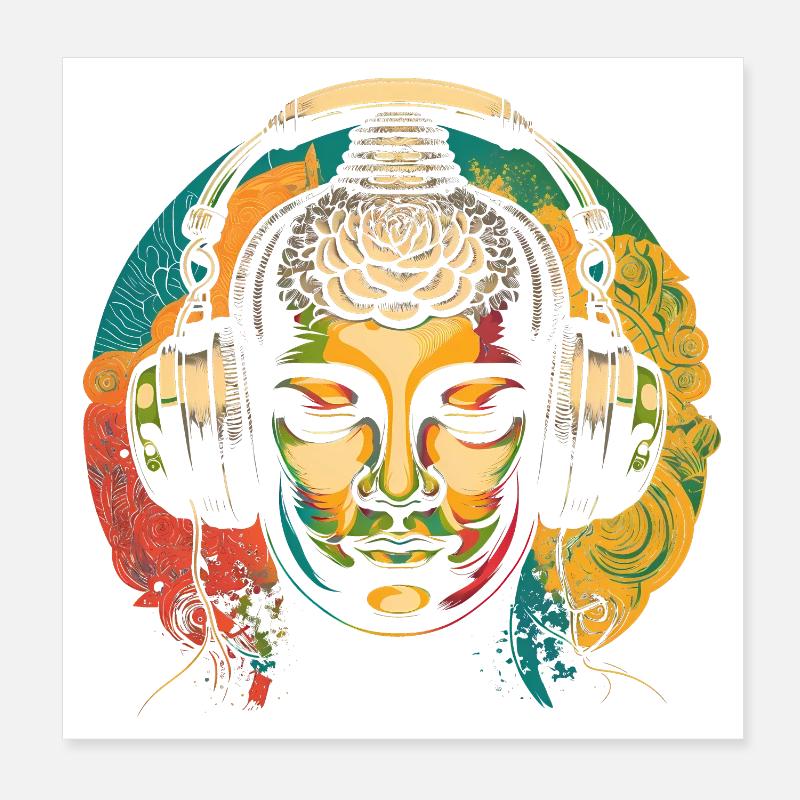 Bouddha Poster 20 x 20 cm