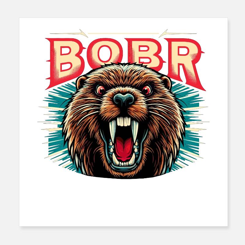 Bobr Bieber polnisch Polen Geschenk Poster 20x20 cm
