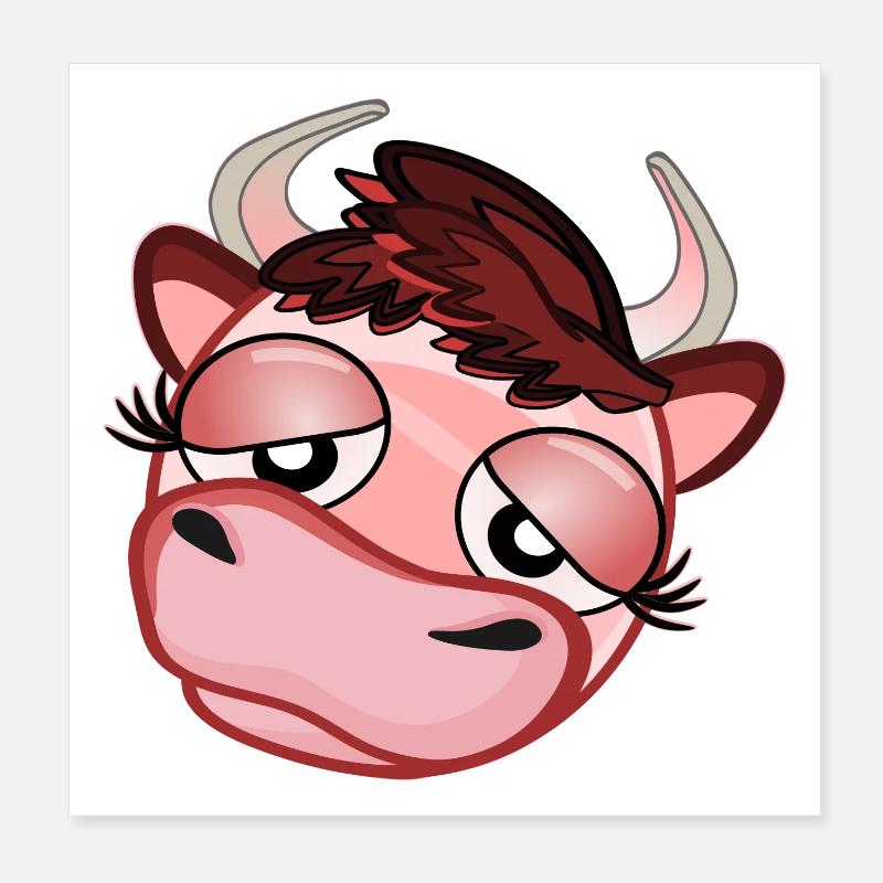 Costume de vache Poster 20 x 20 cm