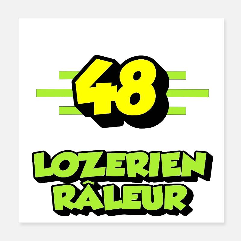 Lozérien râleur Poster 20 x 20 cm