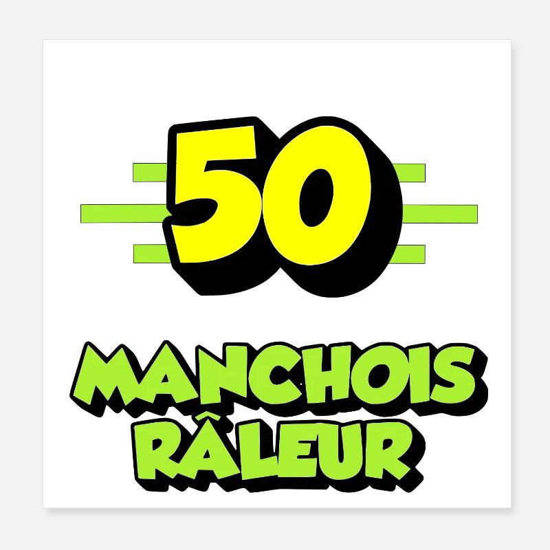 Manchois râleur Poster 20 x 20 cm