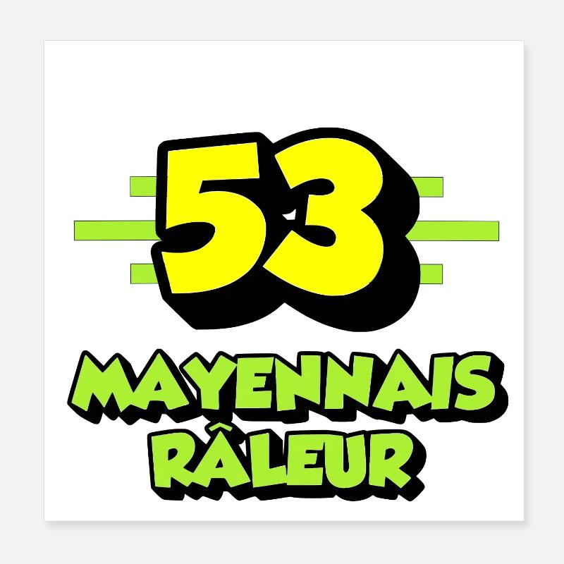 Mayennais râleur Poster 20 x 20 cm