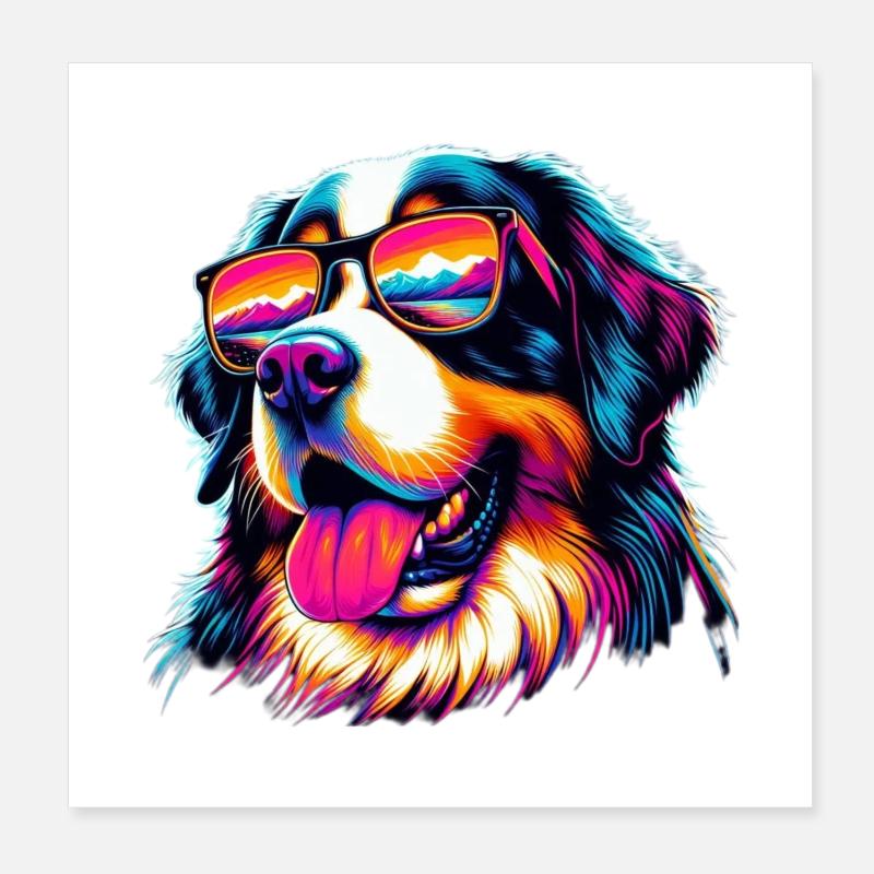 Bouvier bernois Poster 20 x 20 cm