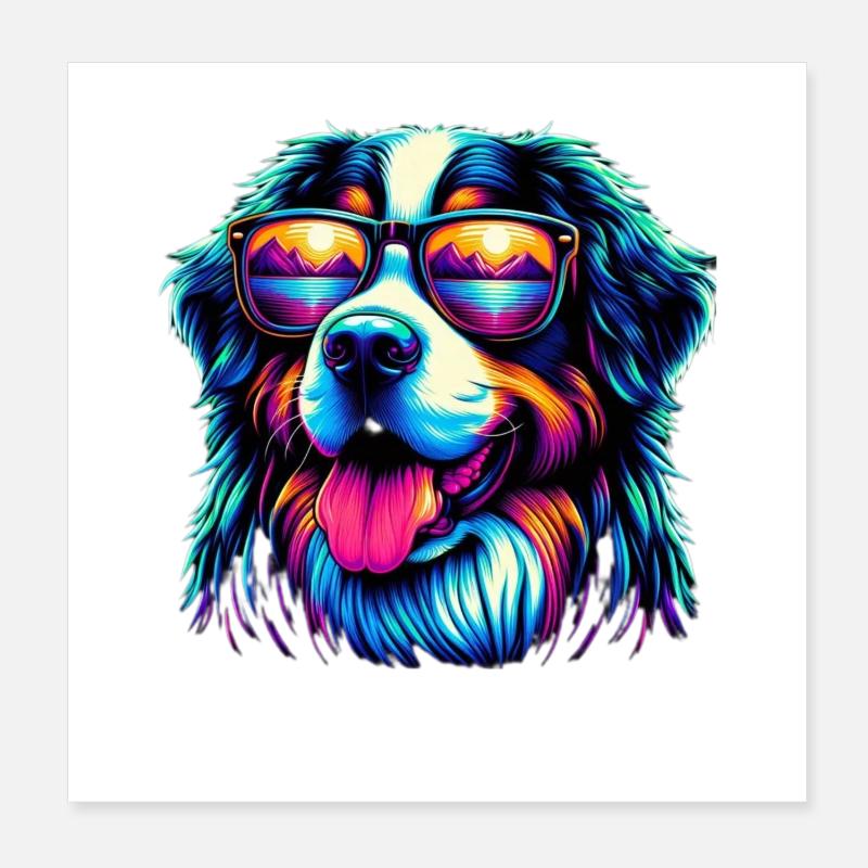 Berner Sennenhund Poster 20x20 cm