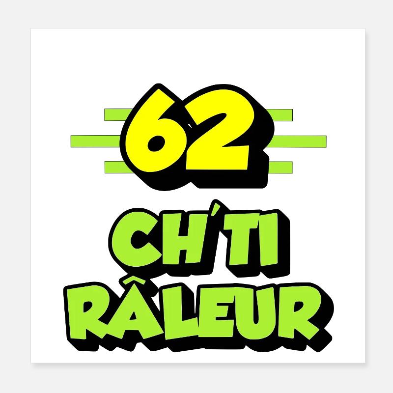 Ch'ti râleur Poster 20 x 20 cm