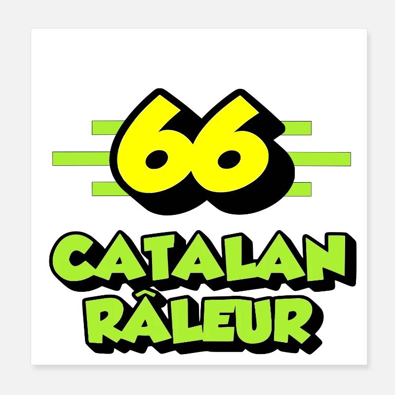 Catalan râleur - Poster 20 x 20 cm - blanc