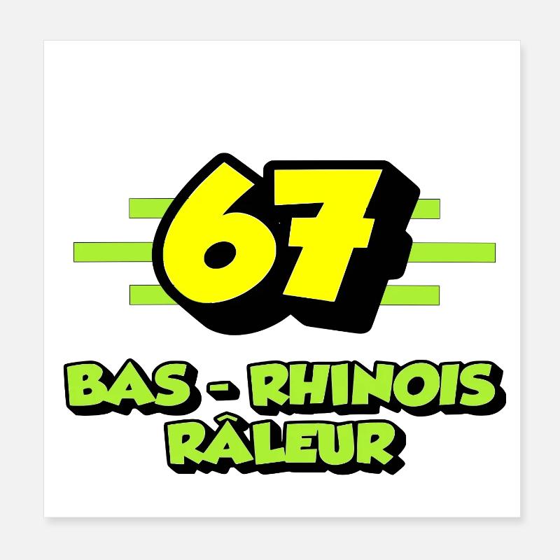 Bas-Rhinois râleur Poster 20 x 20 cm