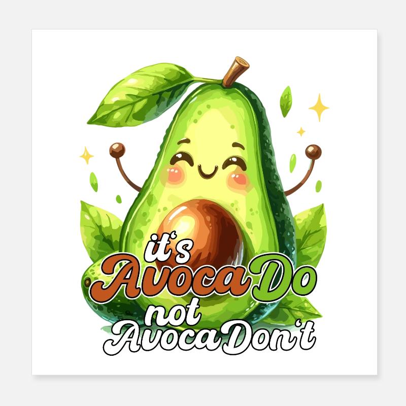 Happy Avocado son design AvocaDo Poster 20 x 20 cm