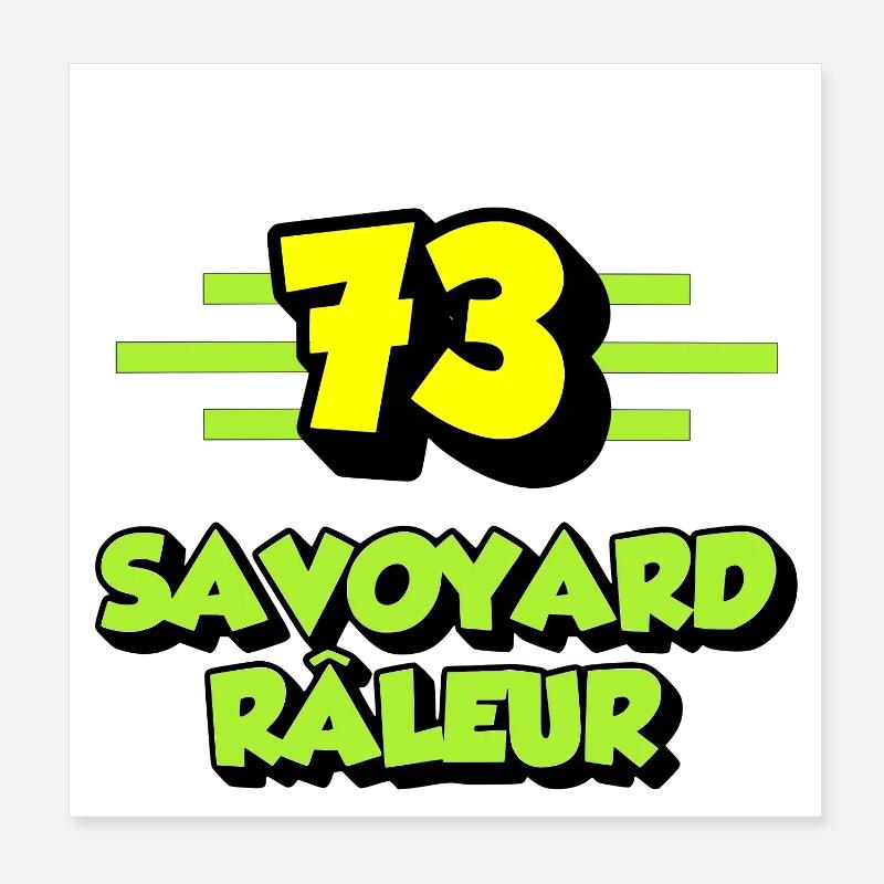 Savoyard râleur - Poster 20 x 20 cm - blanc