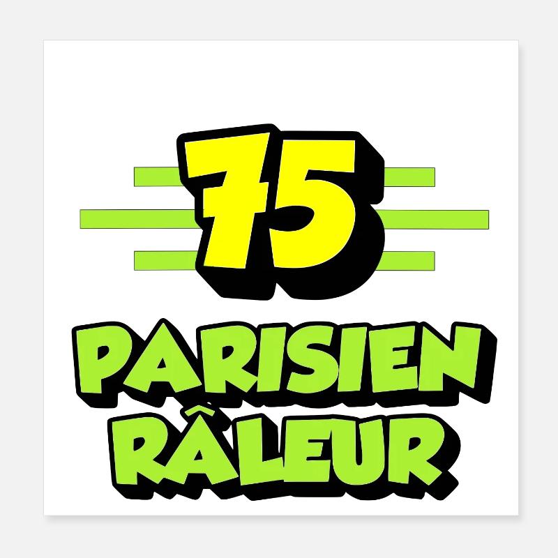 Sich beschwerender Pariser Poster 20x20 cm