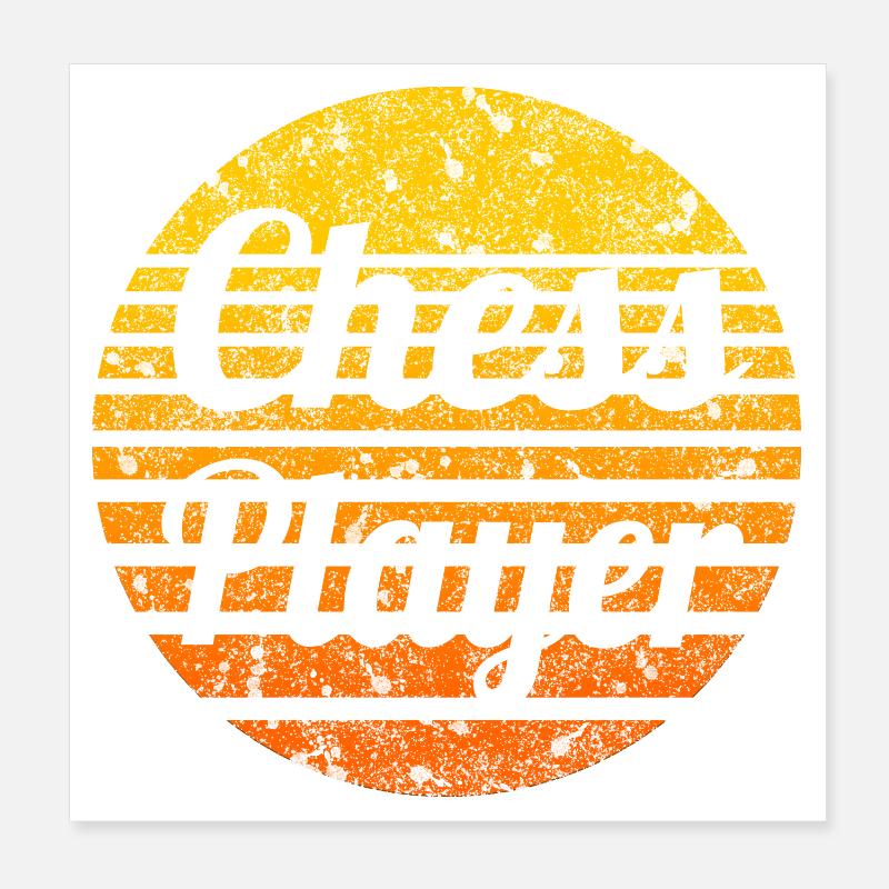 Échecs au coucher du soleil Poster 20 x 20 cm