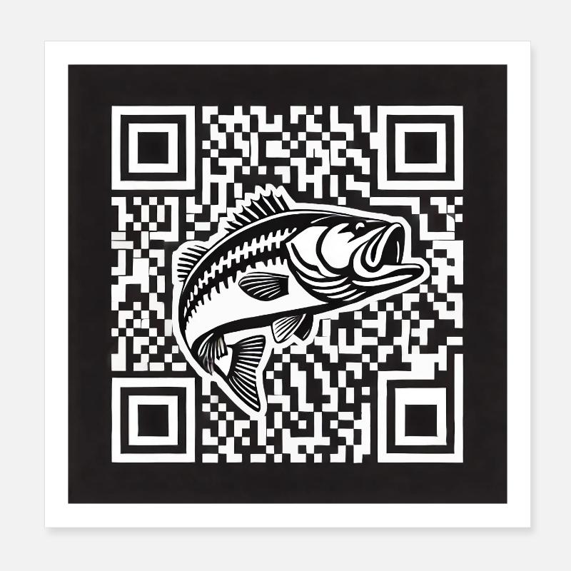 Barsch QR Code Design Poster 20x20 cm
