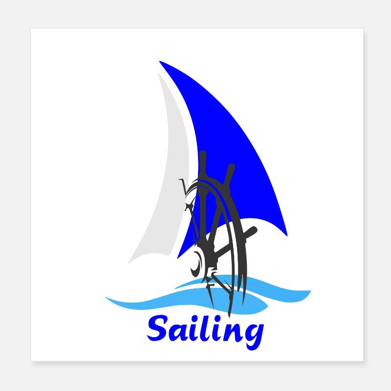 Sailing Poster 8" x 8" (20x20 cm)