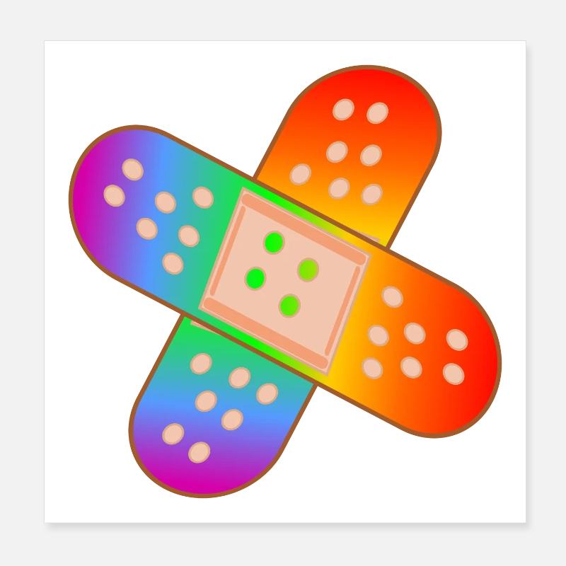 ÉCUSSON ARC-EN-CIEL Poster 20 x 20 cm