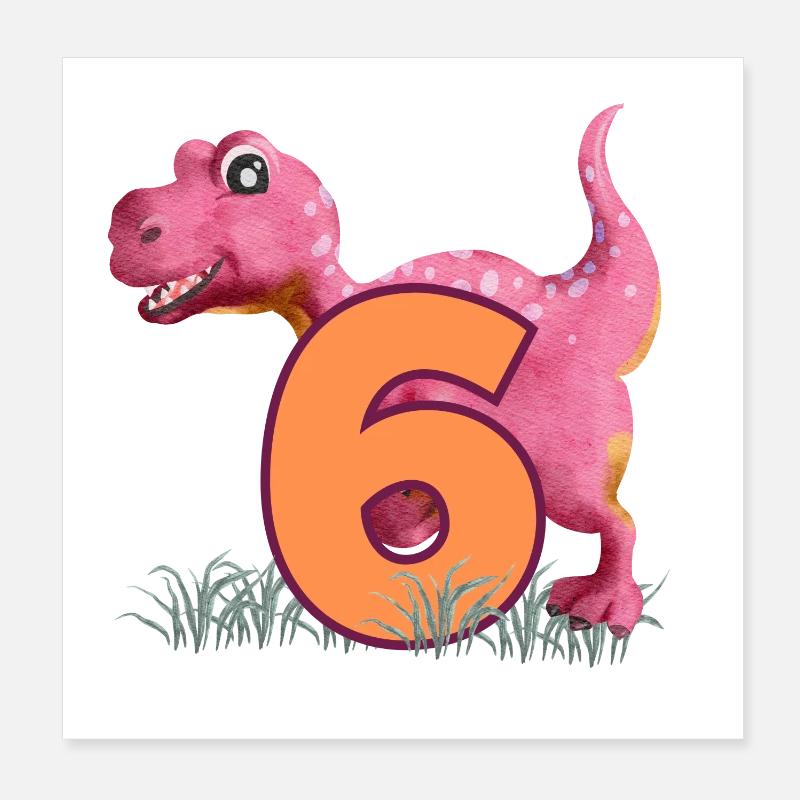 N°6 Dino Poster 20 x 20 cm