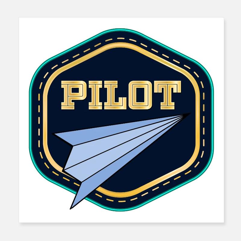 PILOT KOSTÜM Poster 20x20 cm