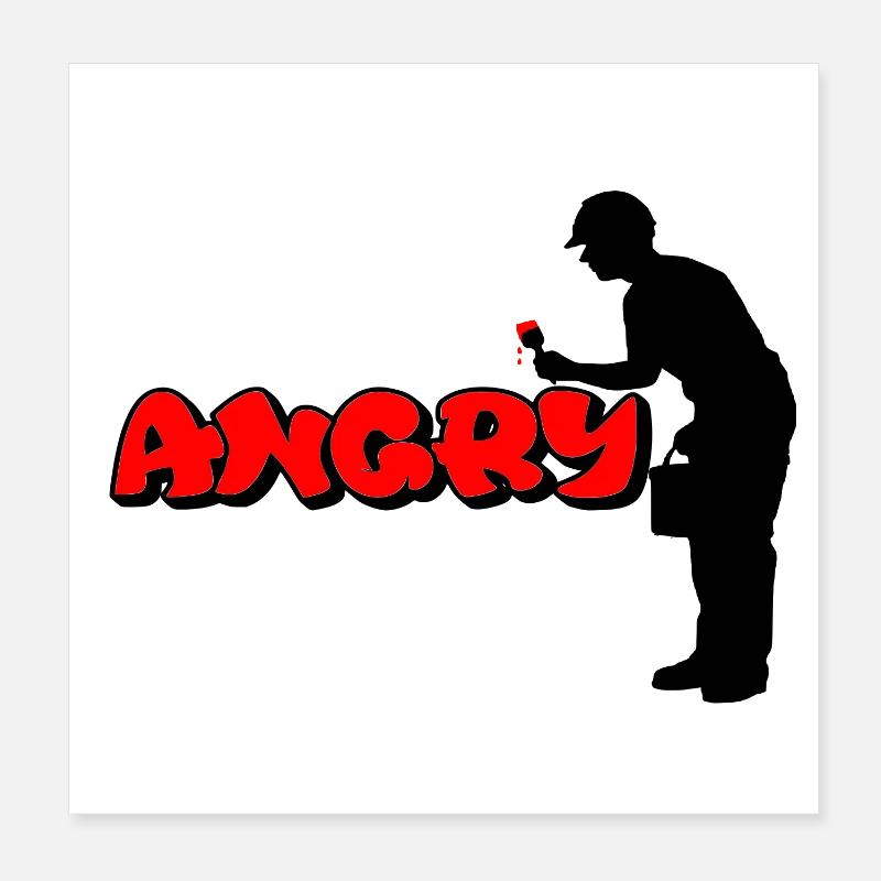 Angry Poster 20 x 20 cm