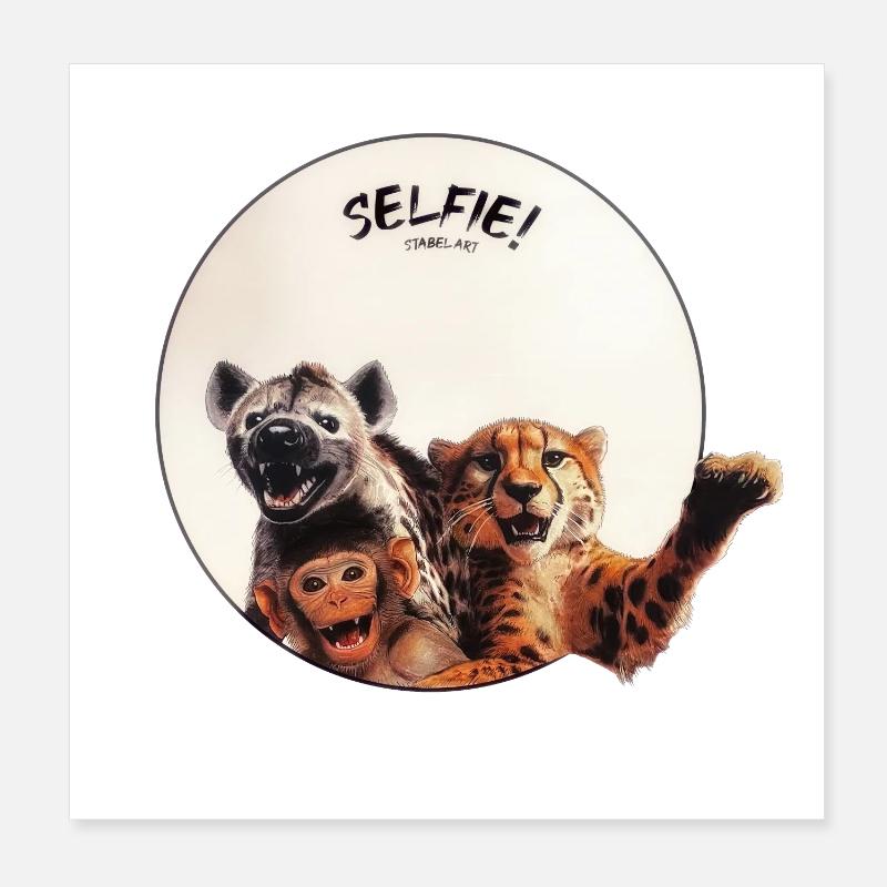 Selfie ! Poster 20 x 20 cm