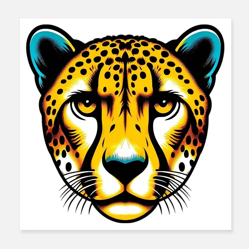 Guépard Poster 20 x 20 cm