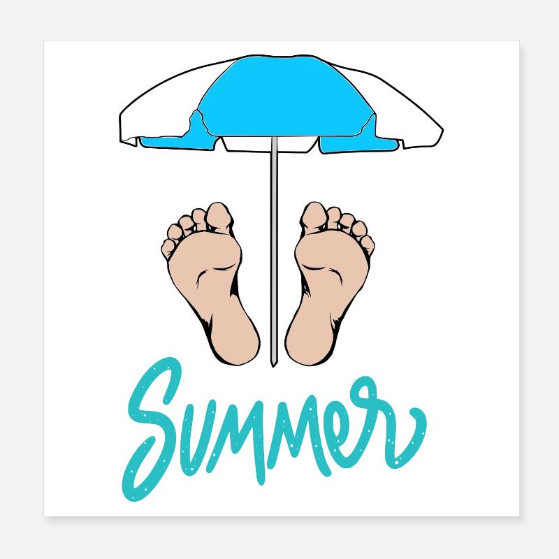 Sommer Poster 20x20 cm