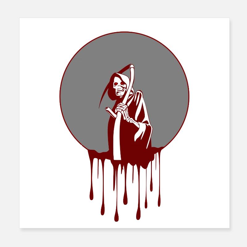 Der Sensenmann Poster 20x20 cm