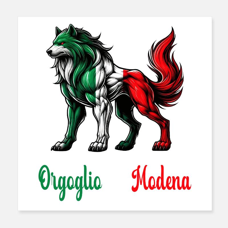 Le drapeau italien de la fierté de Modène Poster 20 x 20 cm