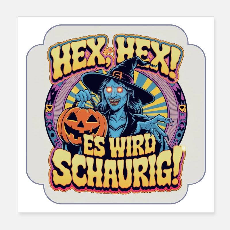 Sorcière effrayante d’Halloween, ça va être effrayant Poster 20 x 20 cm