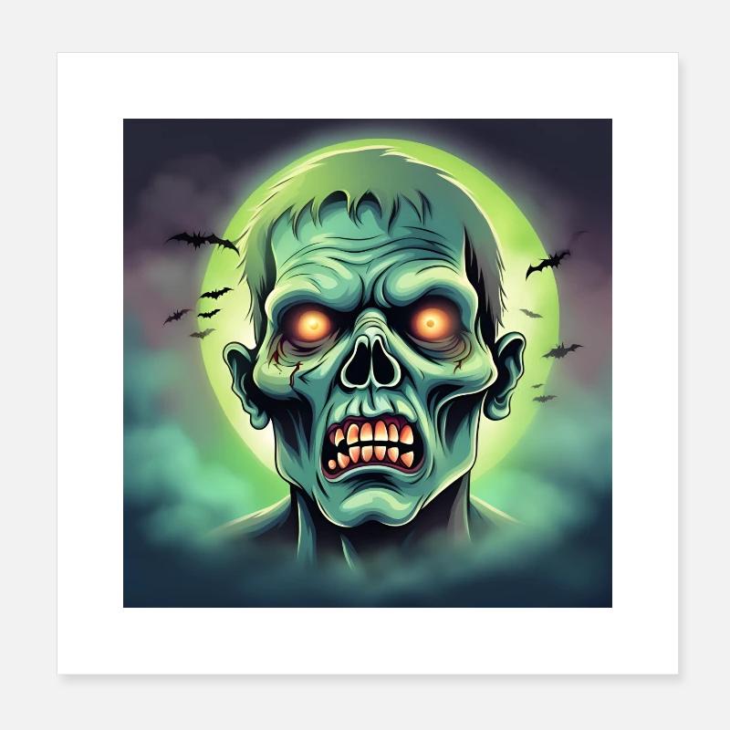 Halloween, Zombie, Beängstigend Poster 20x20 cm