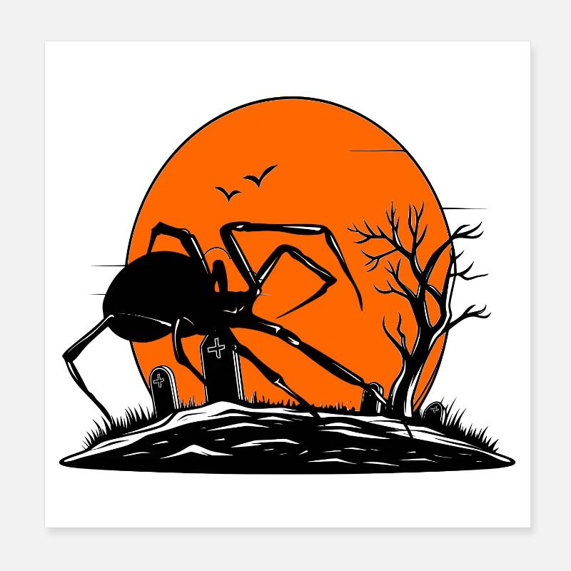 Spinne Poster 20x20 cm
